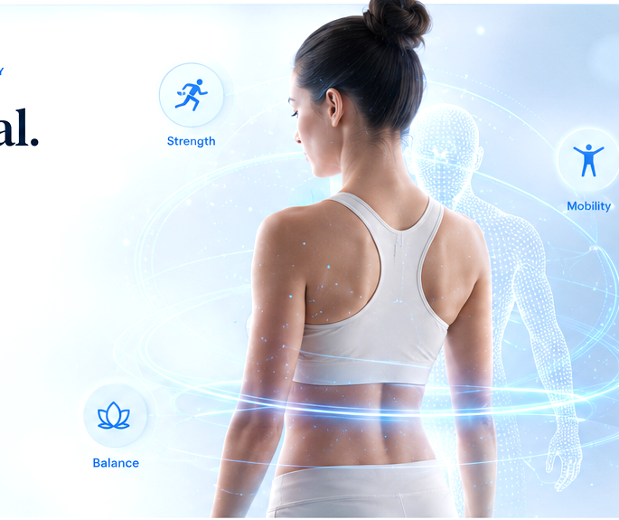 Premium physiotherapy movement recovery visual